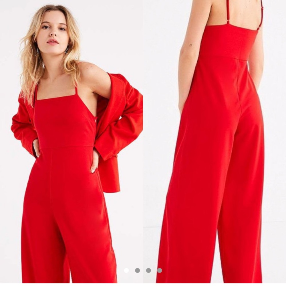 Urban outfitters red jumpsuit